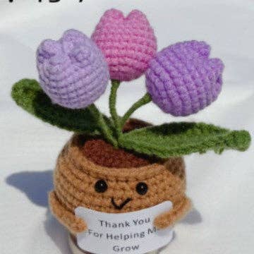 Handmade Knitted Potted Plants Cotton Desk Decor