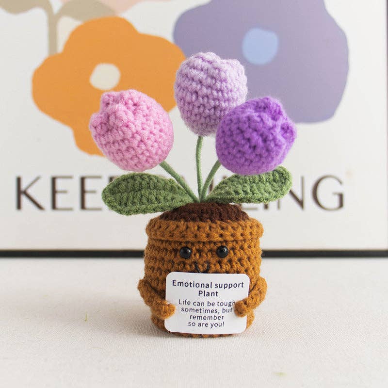 Handmade Knitted Potted Plants Cotton Desk Decor