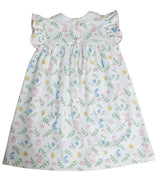 Girl's Float dress Easter floral with Bunnies