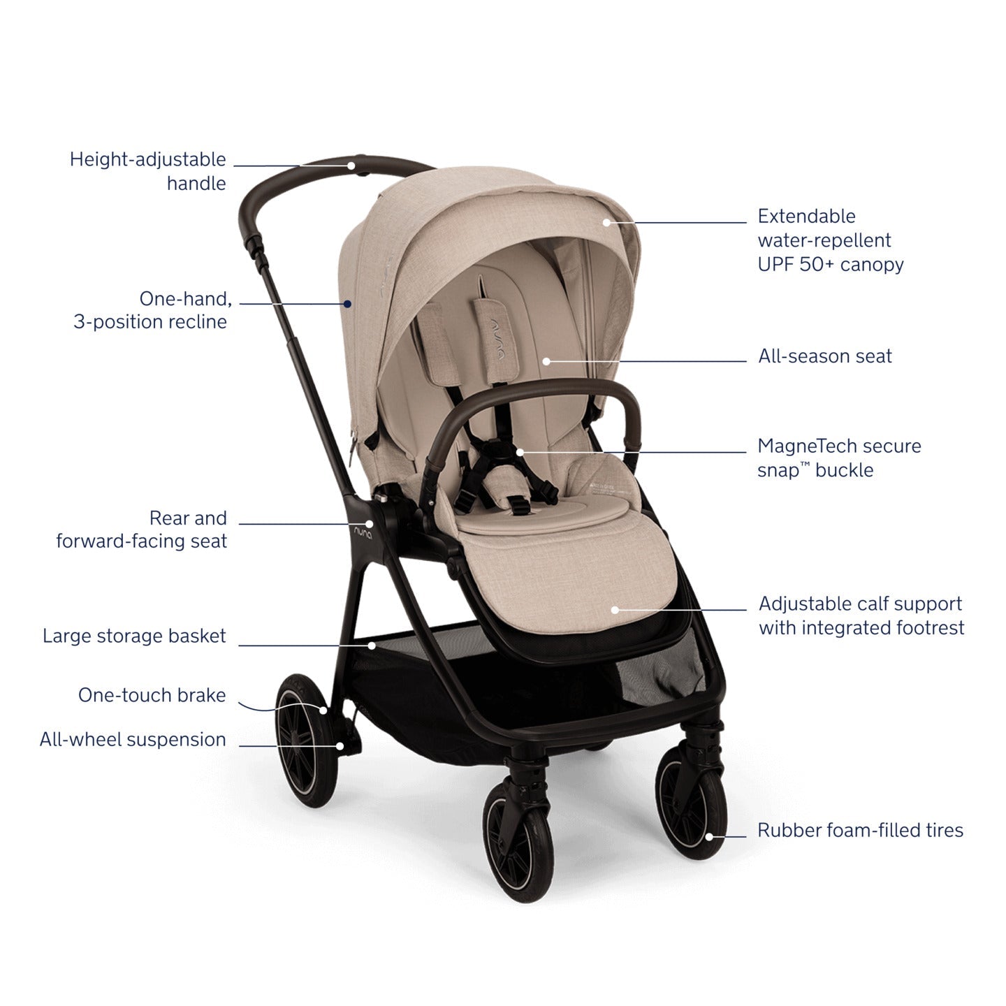 Nuna TRIV Next Stroller | Reversible & Lightweight – Tadpole