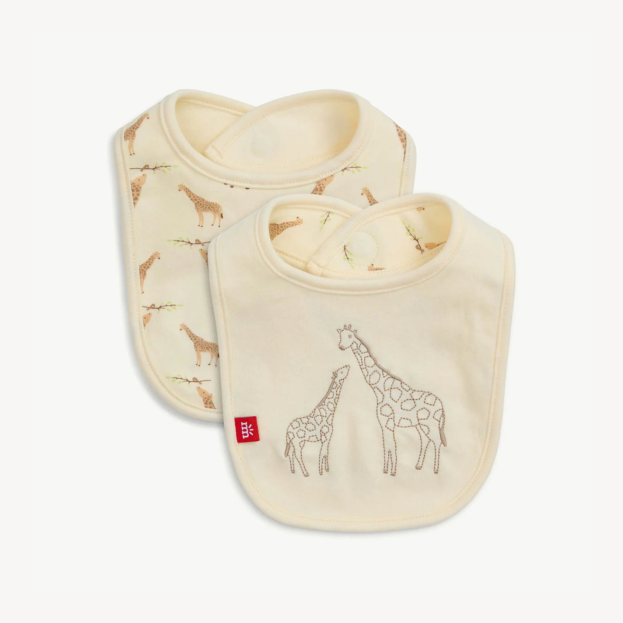CREAM JOLIE GIRAFFE ORGANIC COT. MAG REV. BIB