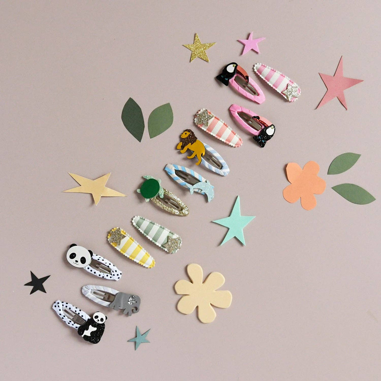 Party Animals Stripy Clips