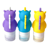 Set of 3 Unicorn-Shaped Leakproof Silicone Condiment Squeeze