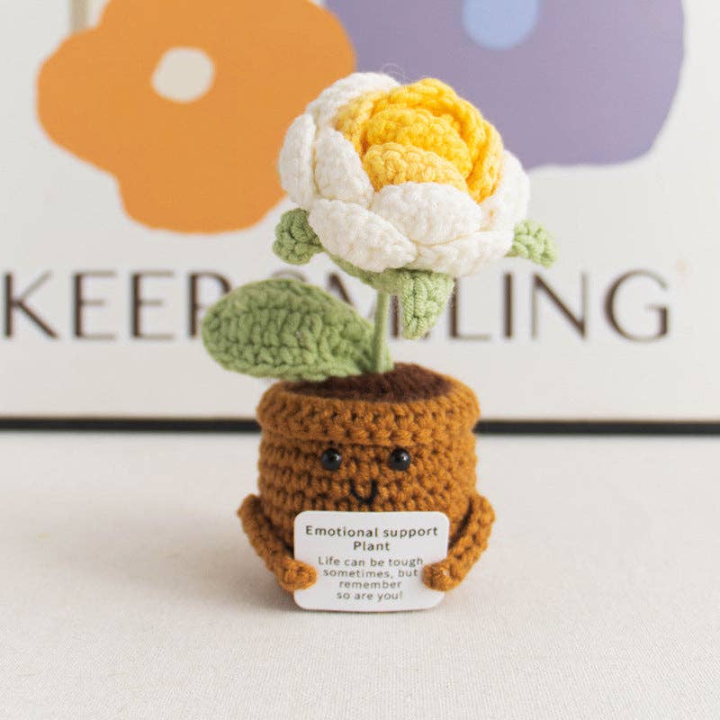 Handmade Knitted Potted Plants Cotton Desk Decor