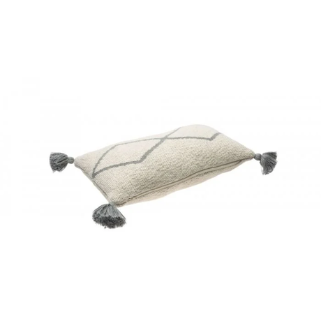 Knitted Cushion Little Oasis Nat - Grey