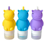 Set of 3 Unicorn-Shaped Leakproof Silicone Condiment Squeeze