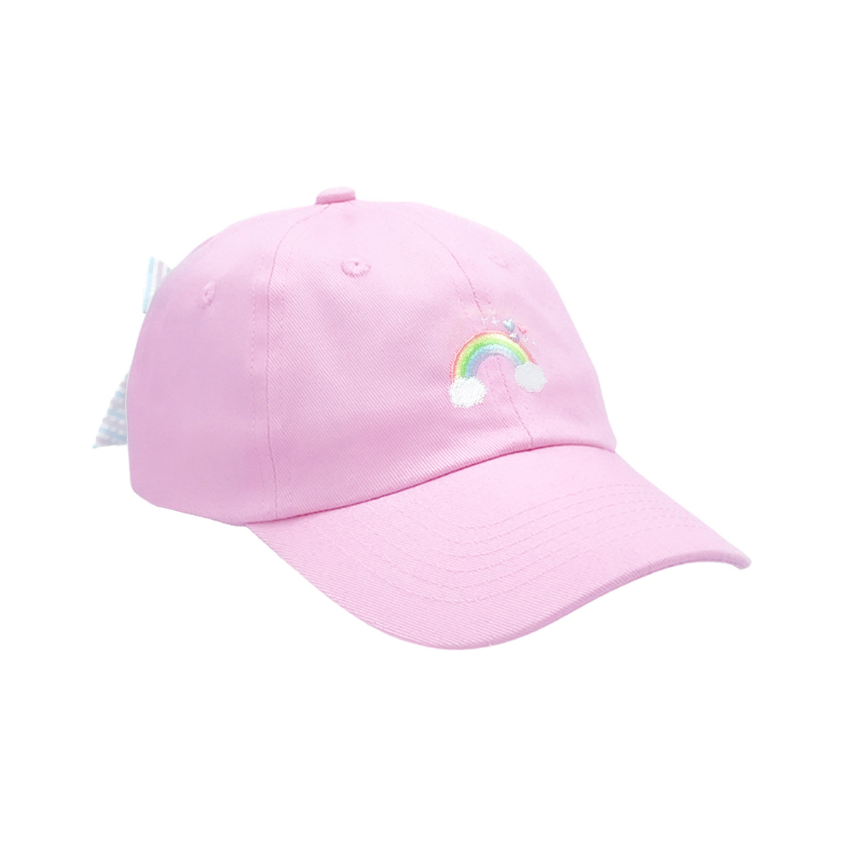 Rainbow Sparkle Bow Baseball Hat (Baby, Youth, Junior)