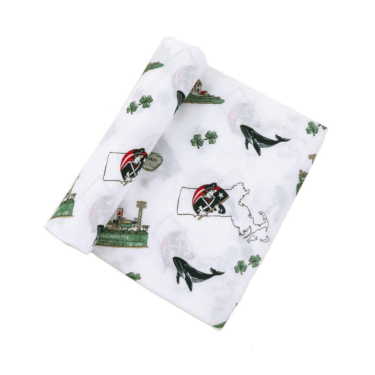 Massachusetts Baby Muslin Swaddle Receiving Blanket Extra Large 47 x 47