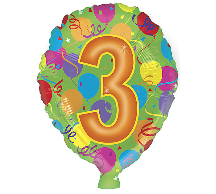 18" HBD NUMBER BALLOON || Burton+Burton