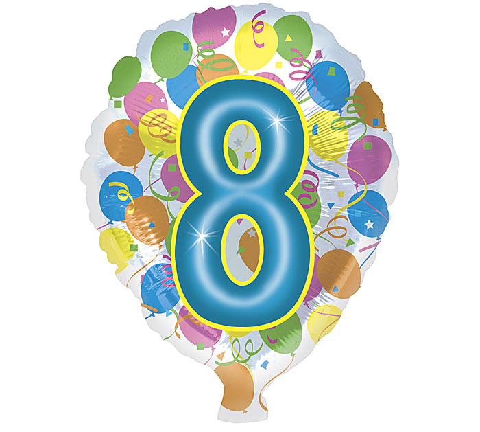 18" HBD NUMBER BALLOON || Burton+Burton