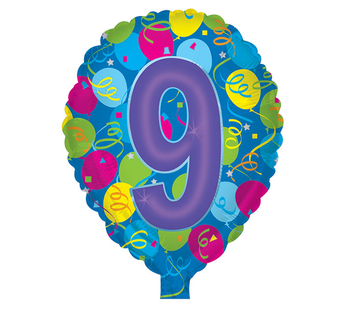 18" HBD NUMBER BALLOON || Burton+Burton
