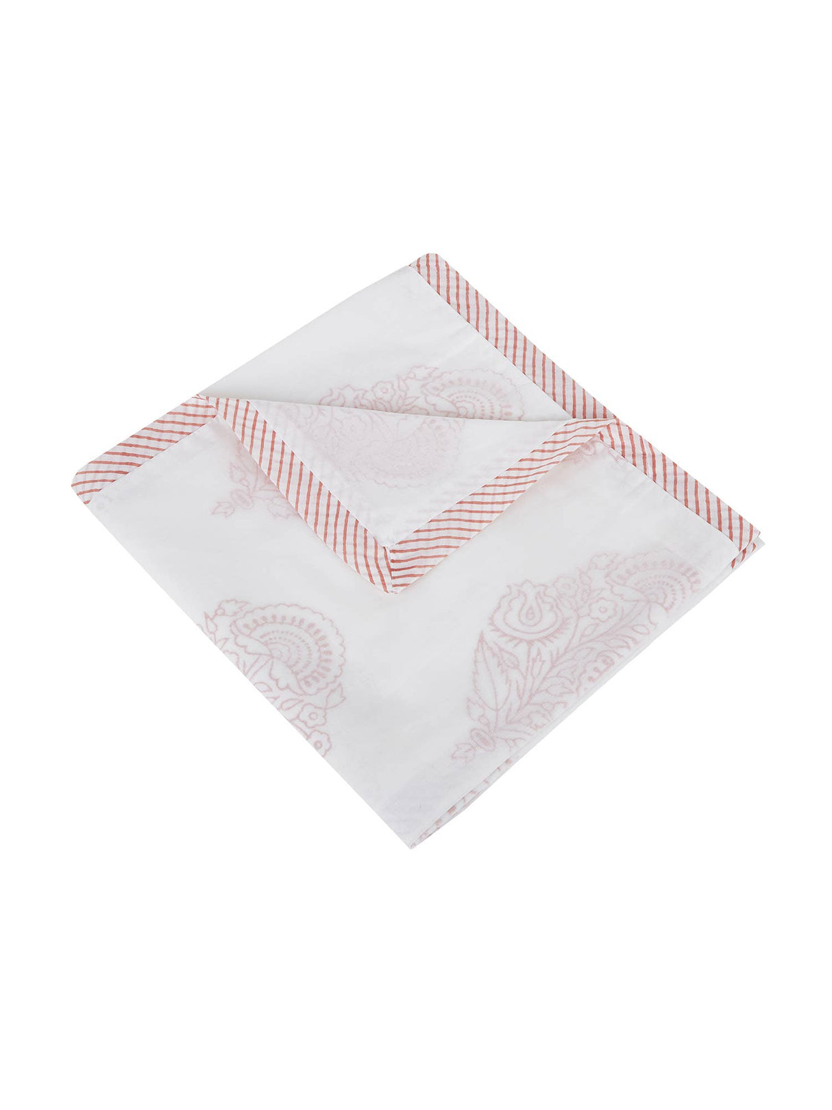 Receiving/Stroller Blanket: Handmade, Block-Printed Cotton