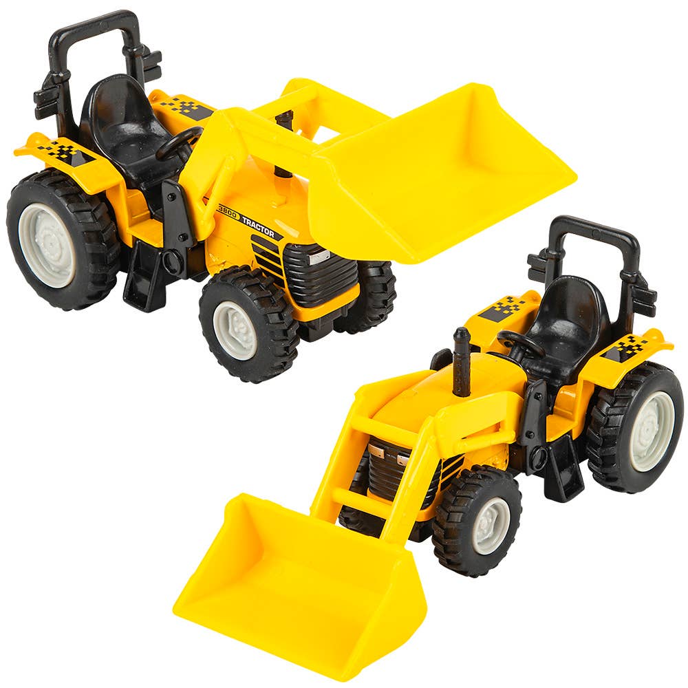 6" Diecast Scoop Tractor 12/Display