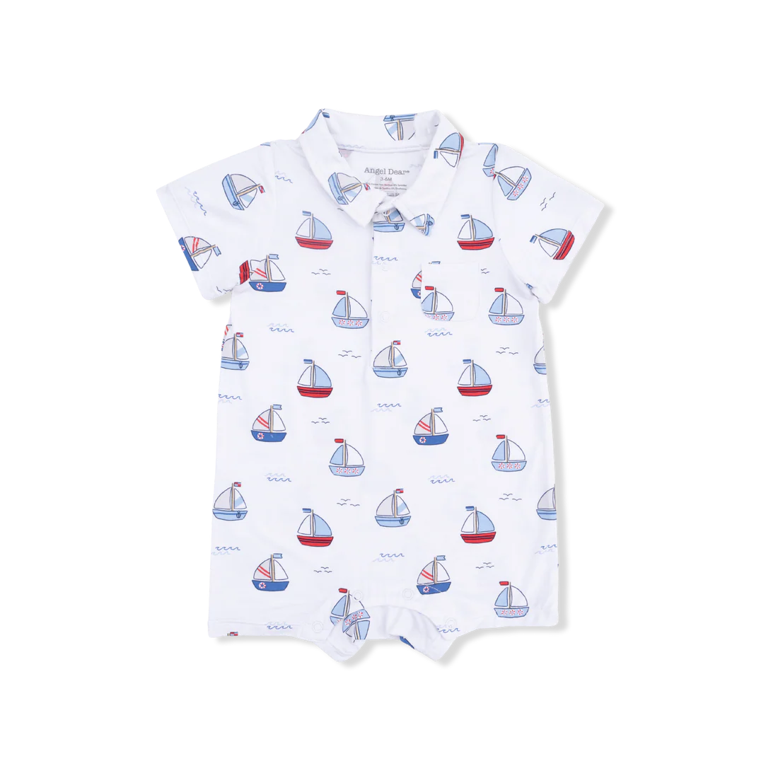 Bubbly Sailboats Blue - Polo Shortie