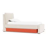 Tangerine Trundle Fabric (Brushed Cotton-Linen)