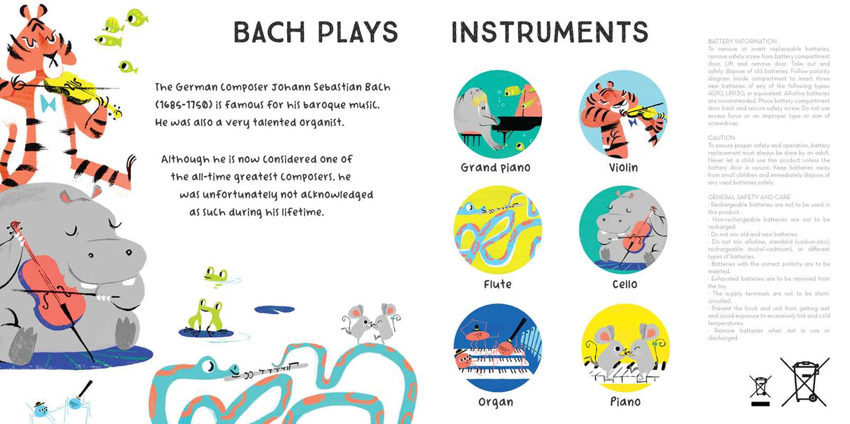 Baby Bach: A Classical Music Sound Book (With 6 Magical Melodies) by Little Genius Books
