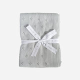 Heirloom Pique Blanket Grey Organic Cotton Gift Baby Summer