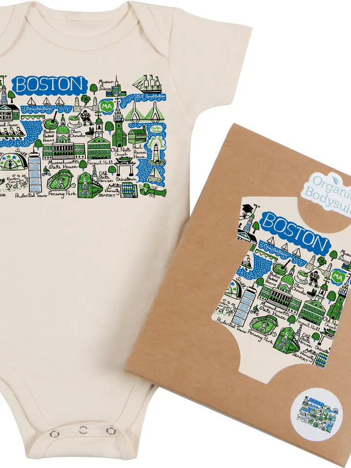 Boston Boutique Map Art Infant Onesie