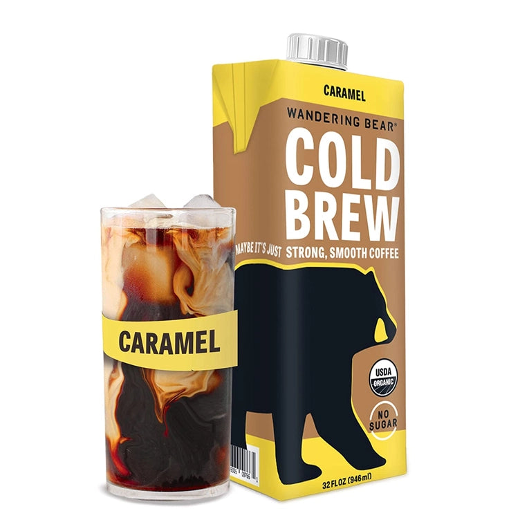 Wandering Bear Cold Brew Coffee, 32oz Caramel