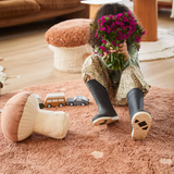 Washable rug Round Dot  Chestnut