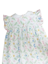 Girl's Float dress Easter floral with Bunnies
