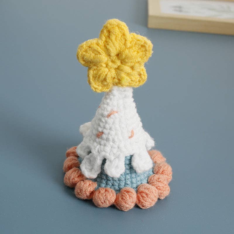 Colorful Princess Crochet Hat Hair Clip Handmade Hair Accessory