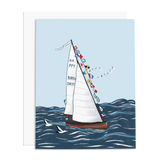 Happy Birthday Sailboat Greeting Card