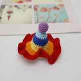 Colorful Princess Crochet Hat Hair Clip Handmade Hair Accessory