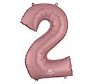 34" PKG SHAPE NUMBER ROSE GOLD