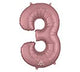 34" PKG SHAPE NUMBER ROSE GOLD