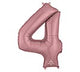 34" PKG SHAPE NUMBER ROSE GOLD