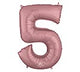 34" PKG SHAPE NUMBER ROSE GOLD