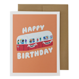 Happy Birthday Party Train Card (Red Line)