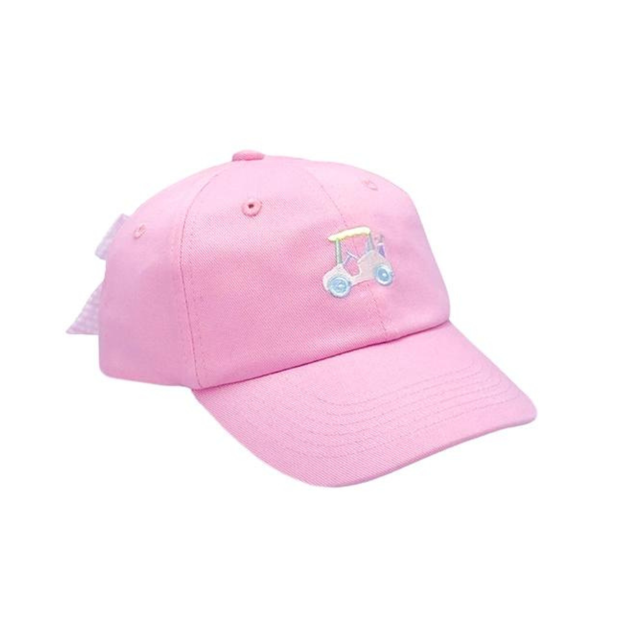 Rainbow Golf Cart Bow Baseball Hat (Baby, Youth)
