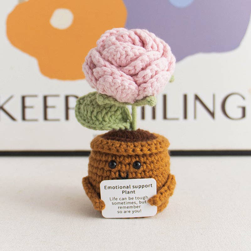 Handmade Knitted Potted Plants Cotton Desk Decor