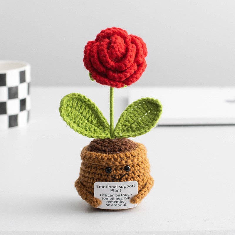 Handmade Knitted Potted Plants Cotton Desk Decor