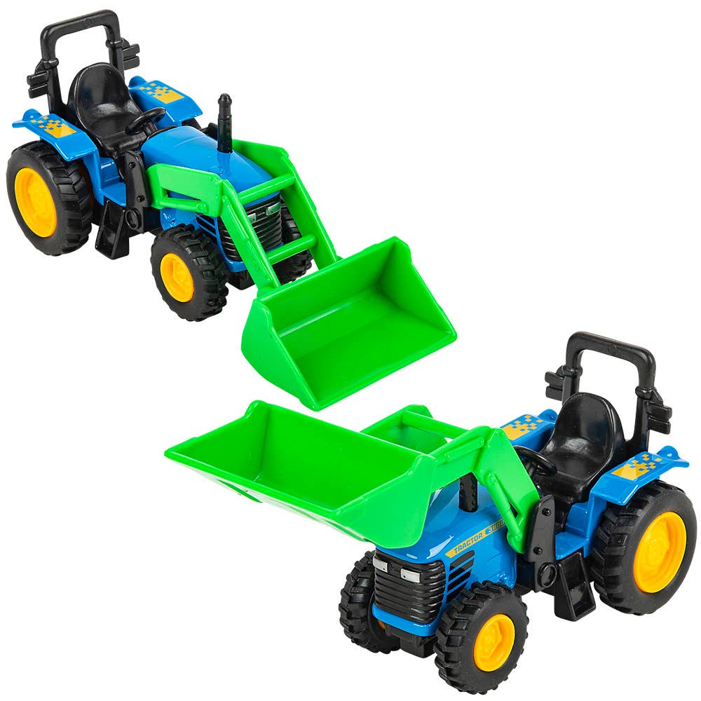 6" Diecast Scoop Tractor 12/Display
