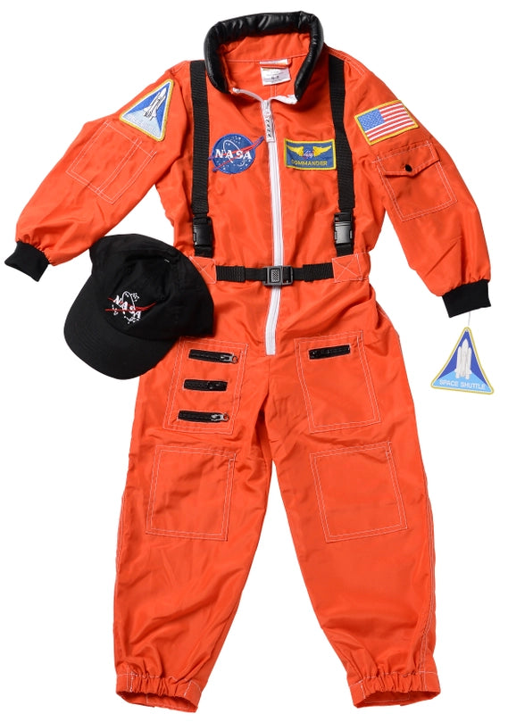 Jr. Astronaut Suit W/Embroidered Cap Orange (18 Month)