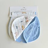 Bamboo Muslin Burp Cloth Set 2-Pack (Autos/Blue)