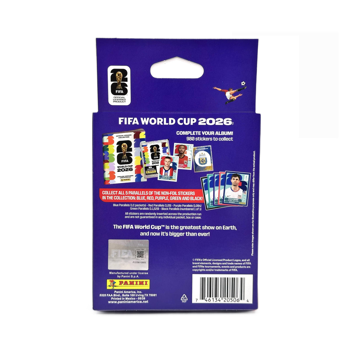 2026 Panini World Cup Soccer Sticker 10Ct. Hanger Pack
