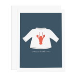 Lobster Sweater Welcome Little One Greeting Card