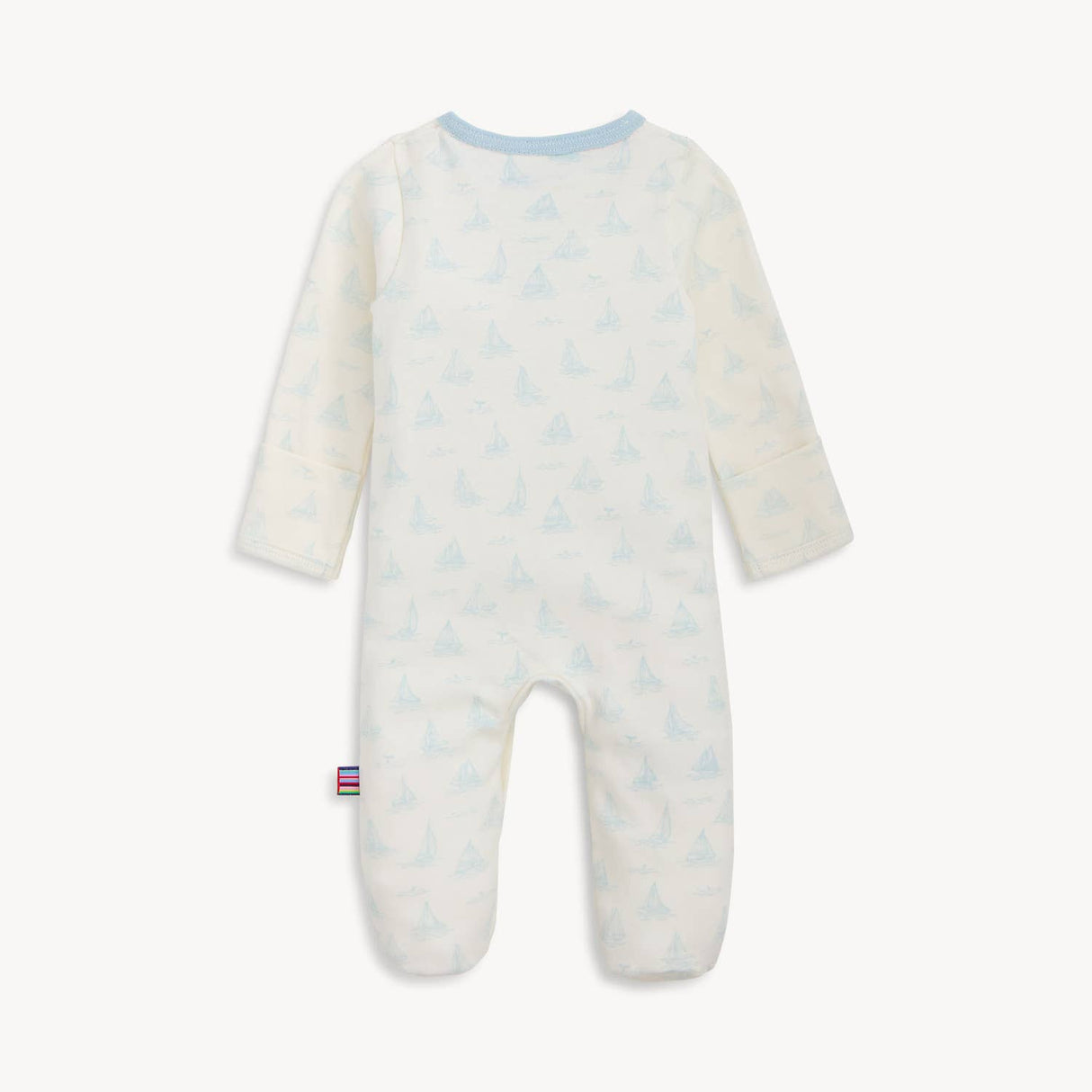 TINY TIDES BL ORG COT MAGNETIC FOOTIE