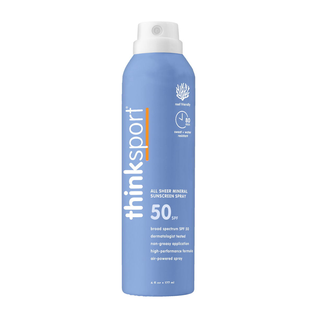 Think Sport SPF 50 All Sheer Mineral Sunscreen Spray