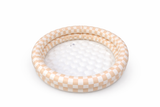 Ali+Oli Two-Ring Inflatable Kiddie Pool (Tan Checkers)