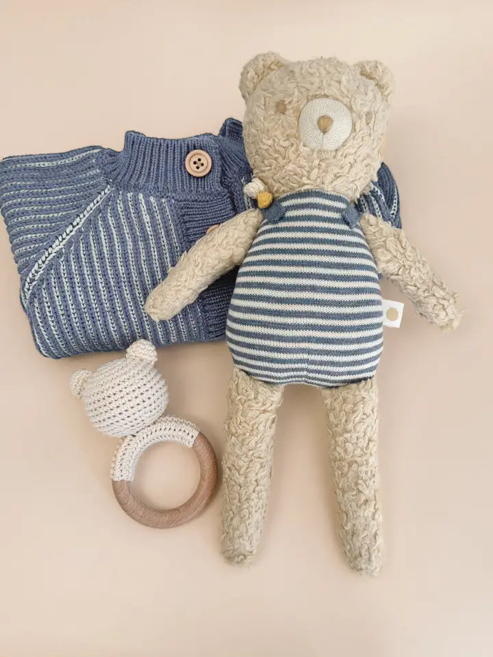 Cotton Rattle Teether Bear | Baby Christmas Stocking Stuffer