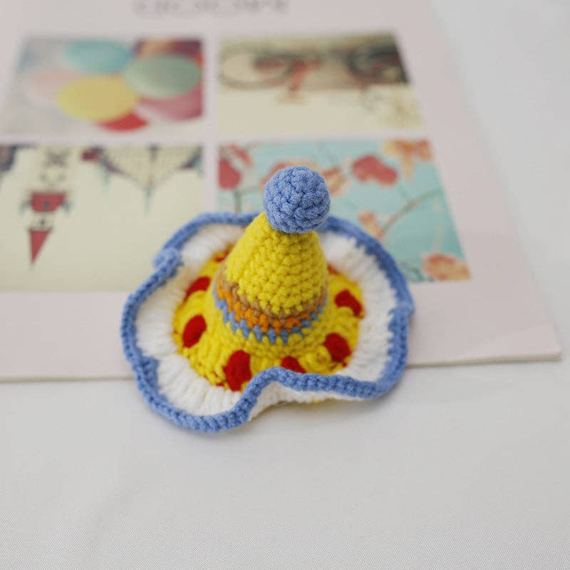 Colorful Princess Crochet Hat Hair Clip Handmade Hair Accessory