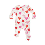 HEART 2 WAY ZIPPER RUFFLE BACK FOOTIE