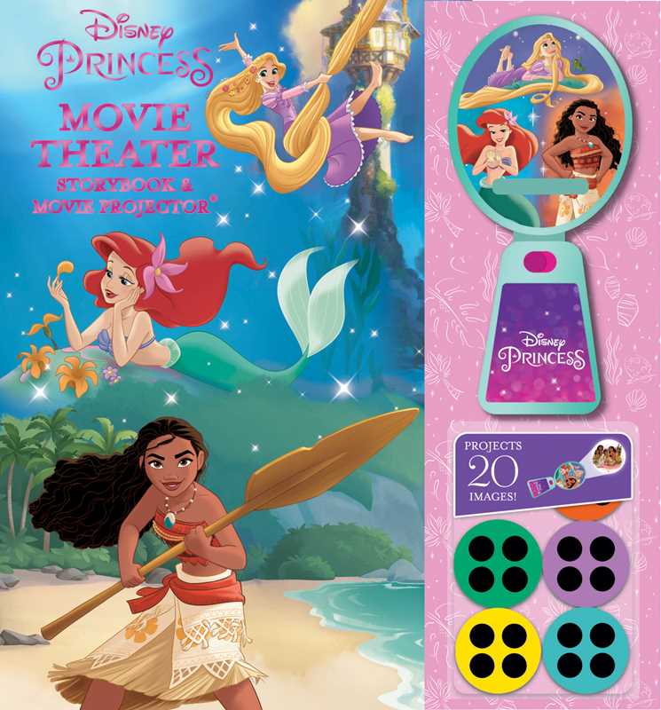 Disney Princess: Moana, Rapunzel, and Ariel Movie Theater Storybook & Movie Projector by