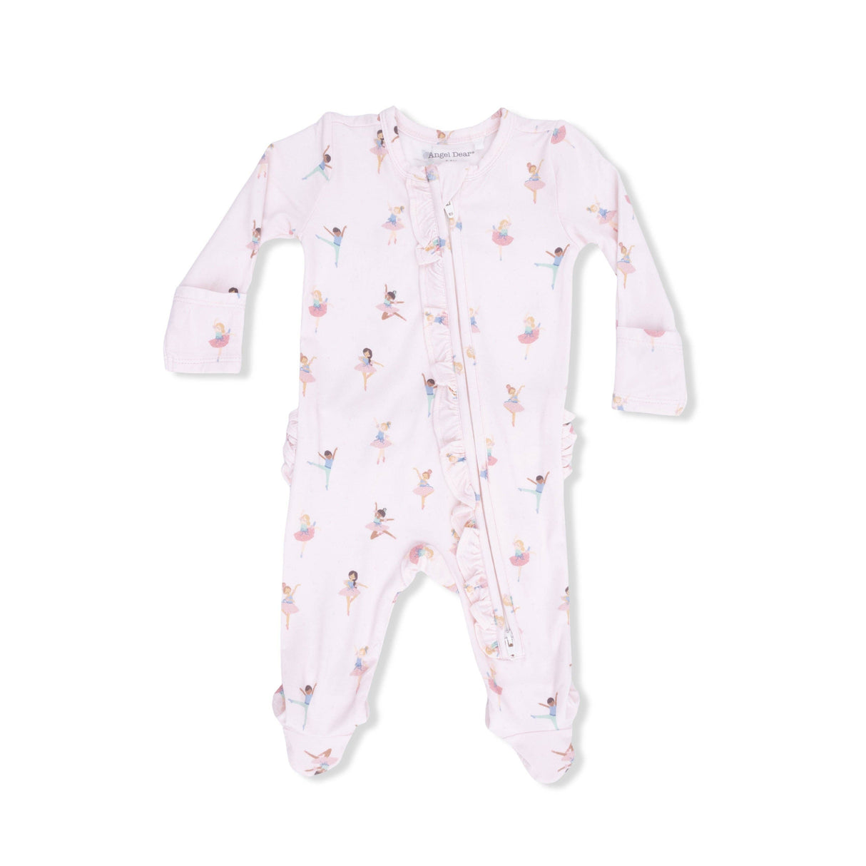 Petite Ballet - 2 Way Ruffle Front Zipper Footie