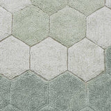 Washable rug Round Honeycomb Blue Sage